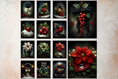 Dark &amp; Moody Christmas Gothic Junk Journal Printable Papers Product Image 12