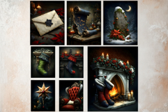 Dark &amp; Moody Christmas Gothic Junk Journal Printable Papers Product Image 17