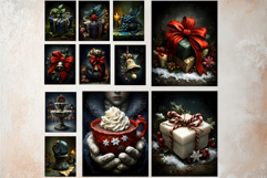 Dark &amp; Moody Christmas Gothic Junk Journal Printable Papers Product Image 19