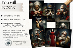 Dark &amp; Moody Christmas Gothic Junk Journal Printable Papers Product Image 2