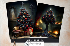 Dark &amp; Moody Christmas Gothic Junk Journal Printable Papers Product Image 20