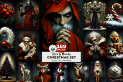 Dark &amp; Moody Christmas Gothic Junk Journal Printable Papers Product Image 1