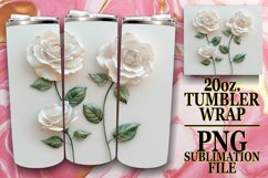 Petal Tranquility: Sublimation 20oz Tumbler Product Image 1