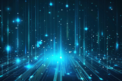 Blue Digital Background Wallpaper Product Image 1