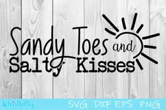 Summer Svg Beach Svg Sandy Toes and Salty Kisses Svg Love Product Image 2