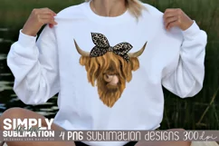 Cute Highland Cow Sublimation Png Designs Product Image 2