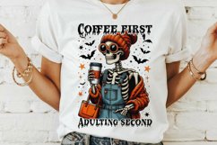 Funny Coffee Skeleton saying Sublimation BUNDLE. Product Image 17