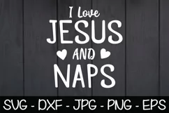 I Love Jesus & Naps SVG Christian SVG Christian Shirt Product Image 1
