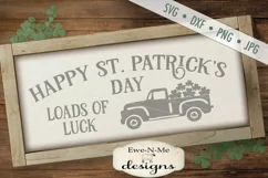 St. Patricks Day Truck Loads of Luck SVG DXF Cut File Product Image 1