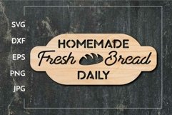 Homemade fresh bread SVG - Paper cut - Laser cut Product Image 1