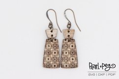 Skinny Circles Long 2 Part Laser Engraved Earring Download Product Image 2