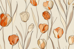 Tulip Flowers Background Wallpaper Product Image 1