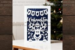 Weihnachtskarten svg mit Hirsch motiv: für Cricut, ScanNcut Product Image 1