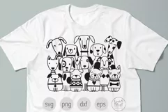 Many Dogs SVG Cut File for Cricut, Dog Clipart Product Image 3