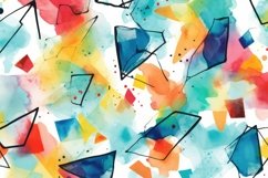 Watercolor Colorful Abstract Texture Seamless Pattern Product Image 1