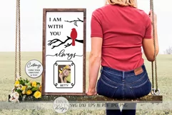 I Am With You Always Cardinal SVG | Farmhouse Memorial Sign Product Image 1