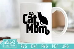 Cute Cat Mom SVG, Pet Owner, Cat Mamma DXF, PNG Product Image 3