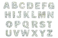 Alphabet watercolor, Hand painted letters, Hand painted Alph Product Image 2