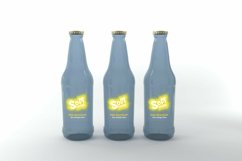 Soft Drink Three Bottle Mockup Product Image 1