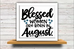 August SVG DXF JPEG Silhouette Cameo Cricut birthday girl Product Image 2