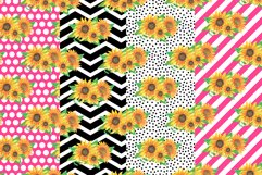 Watercolor Sunflowers Digital Papers Product Image 2