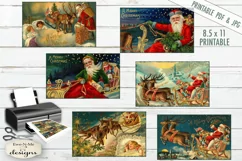 Collage Sheet - Santa's Sleigh - Christmas - PDF and JPG Product Image 1