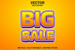 big sale text effect with orange color and editable. Product Image 1