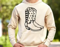 Cowboy boots cricut, America boots patriotic USA svg, png Product Image 3