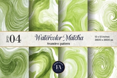 Watercolor Matcha Pattern, Green Wash Texture Product Image 1