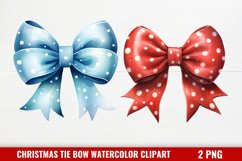 Christmas Tie Bow Sublimation Clipart Product Image 1
