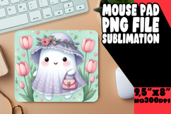 Timeless Mouse Pad Sublimation Style, Cute Ghost Product Image 1