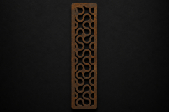 Abstract Wave Wooden Bookmark for Book Lovers Product Image 1
