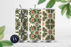 Retro Floral Block Print | Geometric Floral Pattern Product Image 2