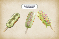 Matcha Corn Dog Clipart Bundle 4 PNG Product Image 3