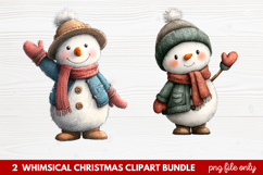 Whimsical Christmas Clipart | Cute Festive Holiday PNG Product Image 1