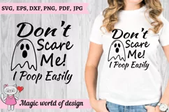 Don't scare me i poop easily svg cut file Product Image 3