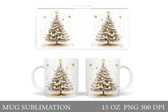 Christmas Tree Mug Sublimation. Christmas Tree Mug Design Product Image 1