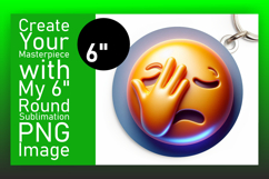 Creative Circle Design for Car Coasters , 3D Emoji Product Image 1