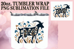 Magical mornings 20oz tumbler wrap, Flower Animals Product Image 1