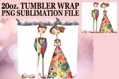 Chic Watercolor Wedding Tumbler Sublimation: Elegance Define Product Image 1