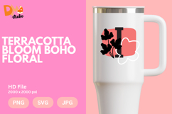 Terracotta Bloom Boho Floral Monogram Product Image 1