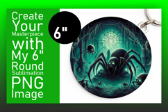 Artistic Round Design Car Coaster , Horror Halloween Product Image 1