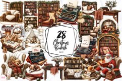Christmas Bookish Clipart Product Image 1