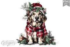Christmas Dog Clipart Design - High Quality 300 Dpi Product Image 1