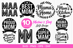 Best Mama Ever Quotes Mothers Day SVG PNG Product Image 1