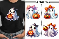Trending Halloween PNG, Coquette Ghosts & Stylish Product Image 7