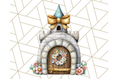 Princess Castle Clipart PNG, Enchanted Garden Artwork Product Image 3