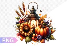 Autumn Harvest Pumpkin Sublimation - Pumpkin Clipart Design Product Image 1