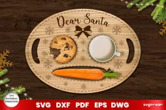 Santa Claus Treat Tray Laser Cut | Christmas | Glowforge Product Image 2