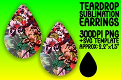 Eye-catching Floral Pattern Teardrop Earring Design Product Image 1